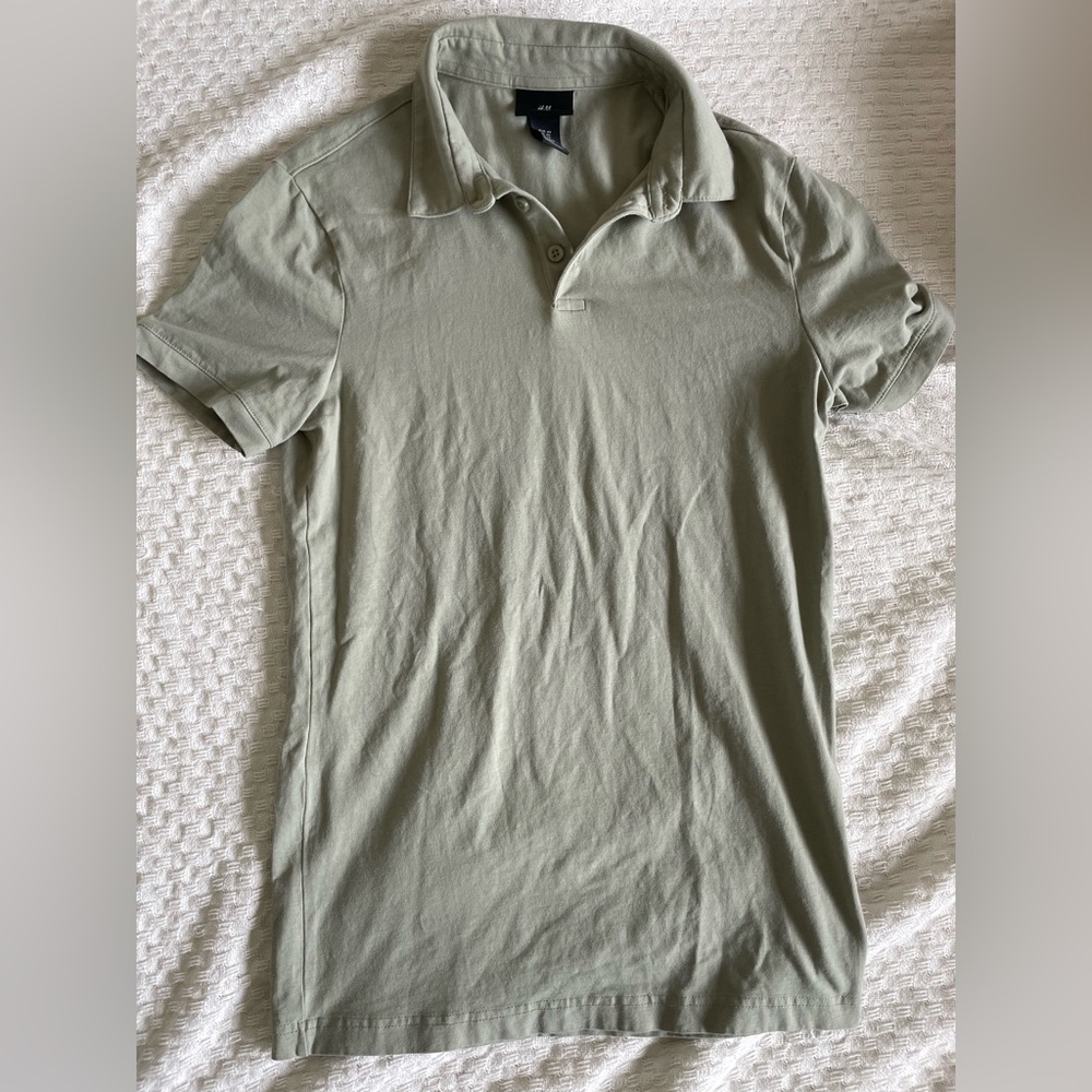 H&M Sage Green Polo Shirt